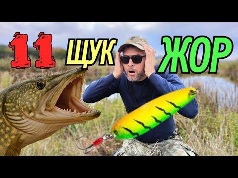 Видео: ✅ ЖОР ЩУКИ.  Поймал🎣 11 ЩУК на ОДНУ блесну! Сам не верю! 