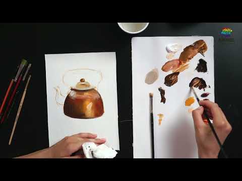 Видео: Пишем этюд ЧАЙНИК вместе с художницей Юлией Капустиной
