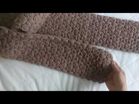 Видео: СУПЕР ПРОСТОЙ И КРАСИВЫЙ ДВУХСТОРОННИЙ ШАРФ "Звездочка" - Обзор