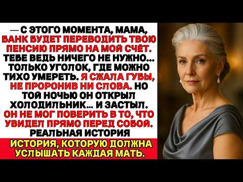 Видео: Мой сын сказал, что будет пользоваться моей пенсией…А той ночью он открыл холодильник — и закричал.