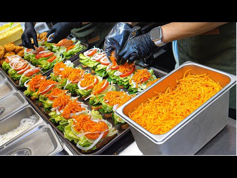 Видео: Корейская еда! Влажный, мягкий сэндвич, свежий, полезный и вкусный / Korean Street Food