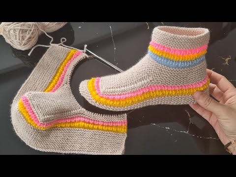 Видео: Очень амбициозная модель вязаного носка 💛 Учимся вязать женские носки шаг за шагом 💙