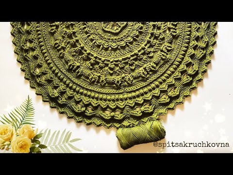 Видео: МК рельефный ковёр/салфетка 12-15 ряды