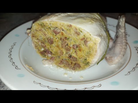 Видео: Курица фаршированная.