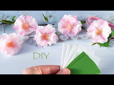 Видео: Милые Цветы из Фоамирана Нежная повязка Сакура DIY Flores de foamy o goma Eva Foam sheet flowers