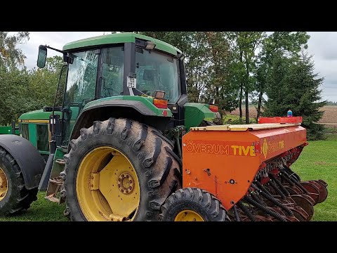 Видео: Посев пшеницы, участвуют Джоник (John Deere 6600),  Т-25 и сеялка Overum-Tive.