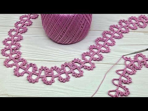 Видео: Очень простое ЛЕНТОЧНОЕ КРУЖЕВО вязание крючком мастер-класс How to CROCHET EASY and SIMPLE Tutorial