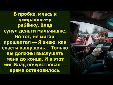 Видео: В пробке, мчась к умирающему ребёнку, Влад дал мальчику деньги  Но тот шепнул Я всё знаю…