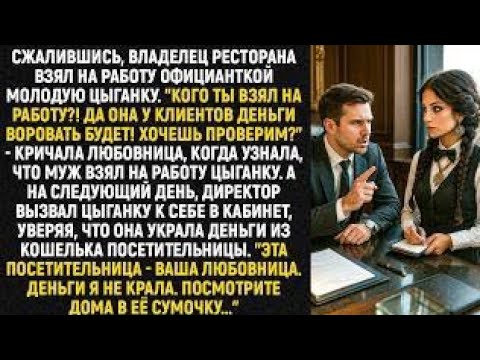 Видео: Сжалившись, владелец ресторана взял на работу официанткой цыганку. Узнав про это, любовница...