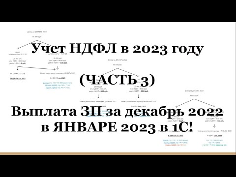 Видео: НДФЛ при выплате зарплаты за декабрь в январе 2023 в 1С. Учет НДФЛ в 2023 году (Часть 3)