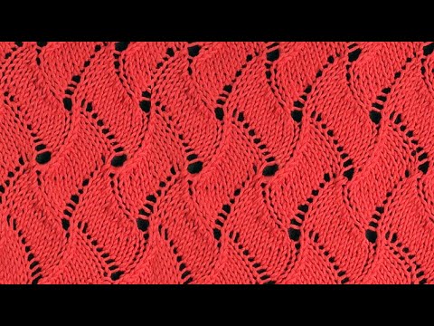 Видео: Красивый ажурный узор / Вязание спицами.