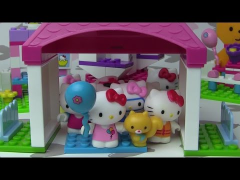 Видео: Хелло Китти Мега Блок Конструктор Парк аттракционов  с каналом Ребята Kikityki!