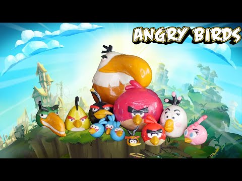 Видео: Обзор Фигурок Angry Birds Из Пластилина