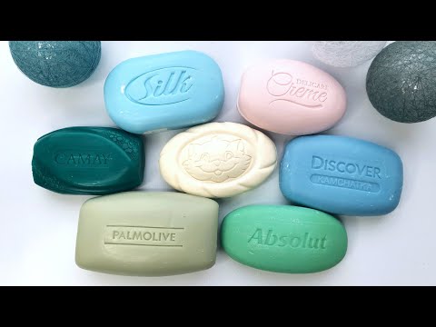 Видео: 💙💚ASMR soap cutting / Soap Carving / Резка мыла / NO TALKING