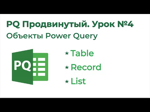 Видео: Power Query Продвинутый №4. Объекты Power Query