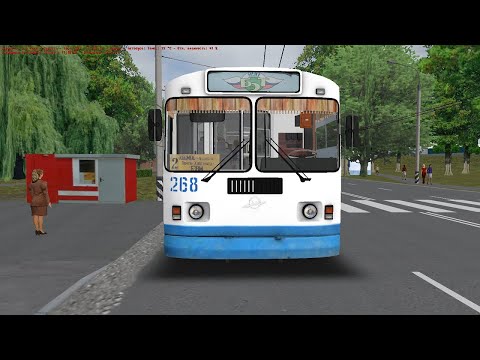 Видео: [OMSI 2] Покатушки на маршруте №2 по Балакову! Троллейбус ЗиУ-682Г-016(012) с RABA-718.77!