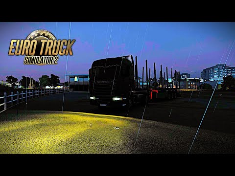 Видео: Euro Truck Simulator 2 | Первый рейс в Ригу | Везем лес