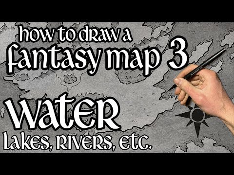 Видео: Как нарисовать фантастическую карту (Часть 3: Реки, озера и т. д.)