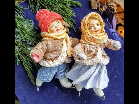 Видео: Ватная Елочная Игрушка 2часть Девочка и Мальчик из сказки Мастер класс