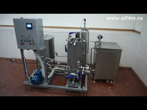 Видео: Проточный пластинчатый пастеризатор-охладитель молока с цифровым регистратором с USB интерфейсом