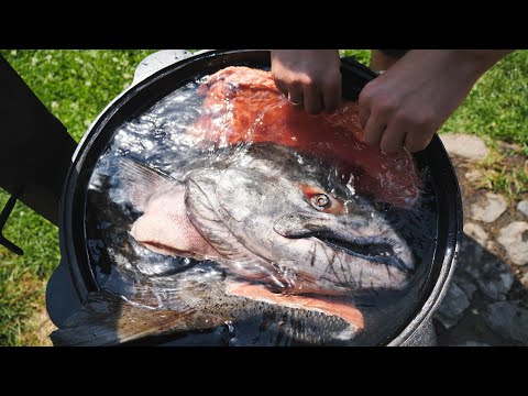 Видео: ЦАРСКАЯ УХА ПО-КАМЧАТСКИ В КАЗАНЕ НА КОСТРЕ