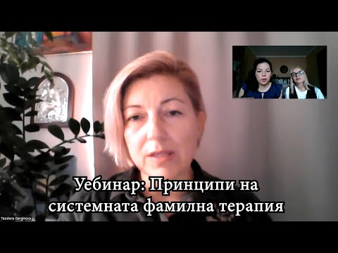 Видео: Уебинар: Принципи на системната фамилна терапия