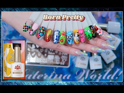 Видео: Обзор пластины Born Pretty Halloween- L011 / Гель лак Born Pretty Silky White Series CG.