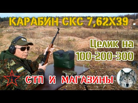 Видео: "Осенний СКС". Прицел на 1:2:3, магазины и СТП. ("Autumn SКS". Sight, magazines and point of impact)