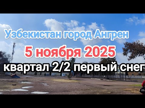 Видео: Ангрен Узбекистан квартал 2/2 день после первого снега 5 ноября 2025 г.