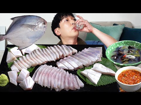 Видео: Сырая масляная рыба! Самая вкусная рыба летом MUKBANG REALSOUND ASMR EATINGSHOW