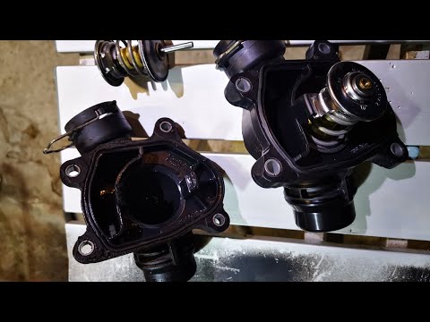 Видео: Замена термостата и фланца системы охлаждения BMW M57 / thermostat and coolant pipe replacement