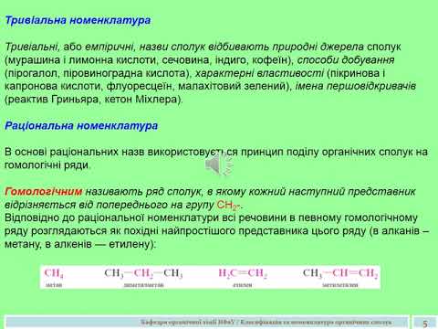 Видео: 01 Класифікація та номенклатура органічних сполук