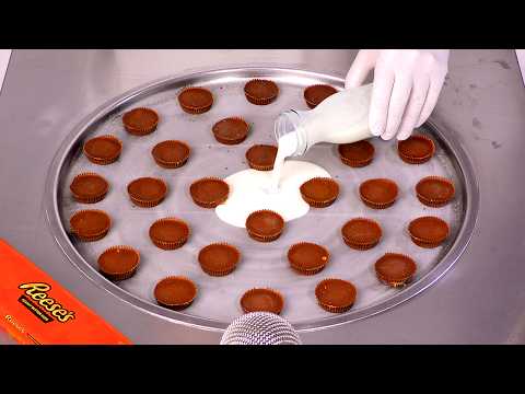 Видео: Как приготовить роллы с мороженым MASSIVE REESES CUPS | АСМР (без разговоров)