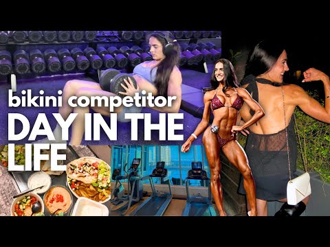 Видео: Целый день питания и тренировки ног | Участник соревнований по бикини в межсезонье