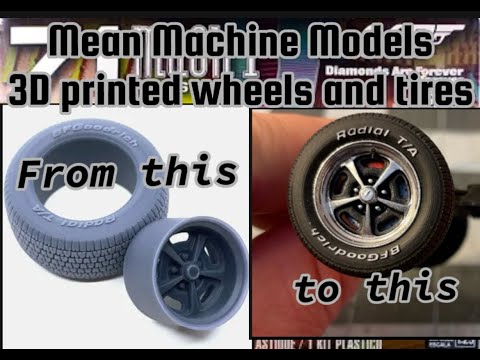 Видео: Как я красил и детализировал напечатанные на 3D-принтере диски и шины для моделей Mean Machine.