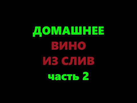 Видео: Сливовое вино в домашних условиях по простому рецепту. Часть 2