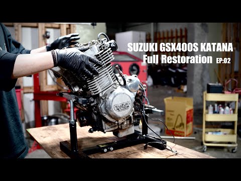 Видео: SUZUKI GSX400S KATANA Полная реставрация 02 | Загляните внутрь двигателя с нулевой степенью сжатия..