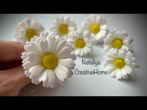 Видео: МК 🌼 Ромашка з фоамірану без шаблонів / Foam chamomile