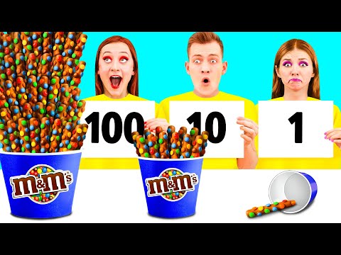 Видео: 100 Слоев Еды Челлендж | Смешные Ситуации и Неудачи от PaRaRa Challenge