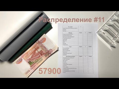 Видео: #11 Распределение бюджета по конвертам. Апрель. Зарплата мужа.