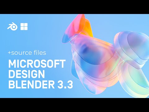 Видео: Абстрактная сцена из стекла в Blender / Abstract Glass Scene in Microsoft Design Style