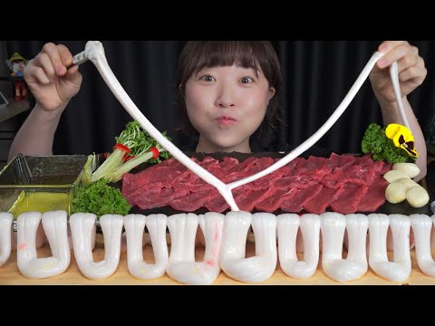 Видео: Сырое мясо / Mukbang eating show