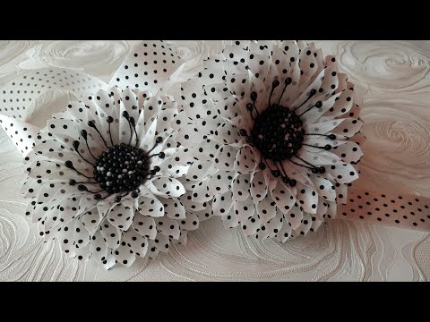 Видео: Школьные бантики из атласной ленты 2,5см/Satin ribbon school bows 2,5cm