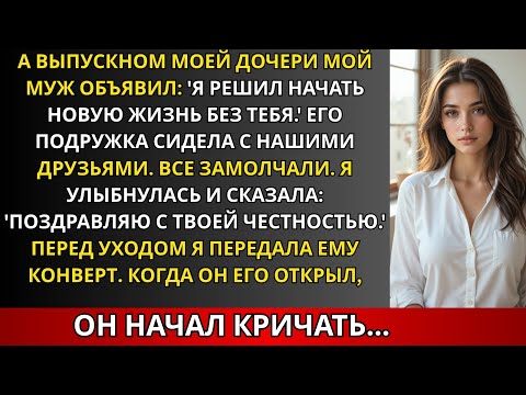 Видео: Муж объявил, что уходит от меня на выпускном нашей дочери, но начал кричать, когда я…