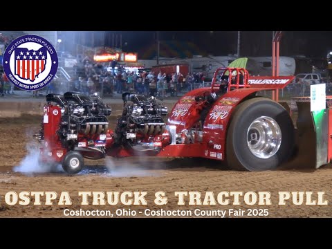 Видео: Кошоктон, Огайо — OSTPA Truck & Tractor Pull (ПЯТНИЦА ВЕЧЕРОМ) — Ярмарка округа Кошоктон 2025