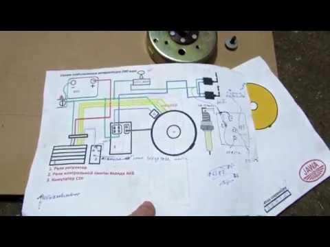 Видео: JAWA електронное зажигание cdi без акб  установка