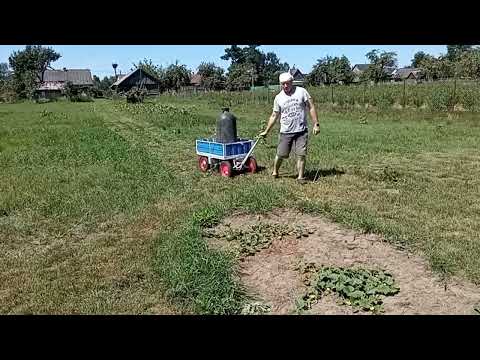 Видео: Работа в огороде, электротачка в помощь