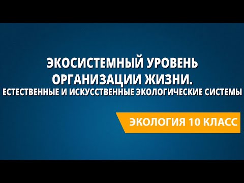 Видео: Экосистемный уровень организации жизни. Естественные и искусственные экологические системы