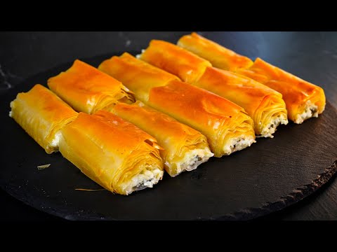 Видео: Хрустящая вкуснятина из тесто фило. Борек с сыром.