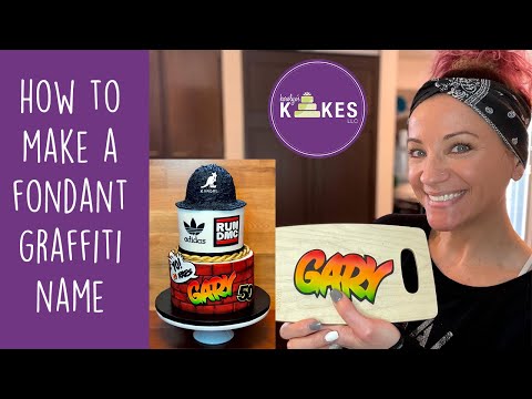 Видео: Как сделать граффити с именем из помадки | Как пользоваться аэрографом